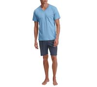 Calida Bodywear Shorty Relax Streamline Herren L (52/54) Blau Interlock 100% Baumwolle V-Ausschnitt