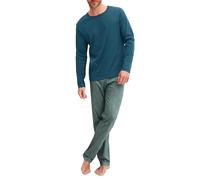 CALIDA Relax Streamline Pyjama, lang Herren, aus 100% Baumwolle deep Petrol 56