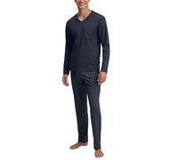 CALIDA Relax Streamline Pyjama lang Herren, aus 100% Baumwolle, Hose mit stoffbezogenem Gummibund