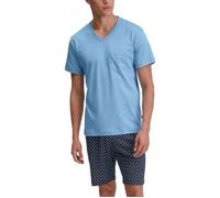 Calida Relax Streamline Short Pyjama Hellblau Baumwolle X-Large Herren