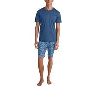 CALIDA Relax Superlight Kurz-Pyjama Herren, 100% extraleichter Baumwolle, atmungsaktiv und temperaturausgleichend saragossa Blue 58-60