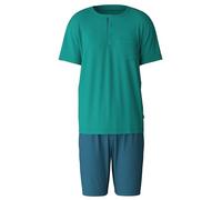 CALIDA Relax Superlight Kurz-Pyjama Herren, 100% extraleichter Baumwolle, atmungsaktiv und temperaturausgleichend Pond Green 56