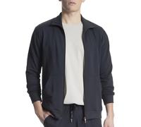 CALIDA Remix Basic Lounge Jacke Herren, durchgänginger Reißverschluss und seitliche Taschen