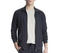 CALIDA Remix Basic Lounge Jacke Herren, durchgänginger Reißverschluss und seitliche Taschen