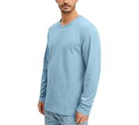 CALIDA Remix Basic Sleep Langarmshirt Herren | Langarm-Shirt aus weicher Baumwolle, glatte Single-Jersey-Qualität und bequeme Passform