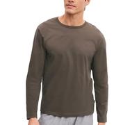 CALIDA Remix Basic Sleep Langarmshirt Herren | Langarm-Shirt aus weicher Baumwolle, glatte Single-Jersey-Qualität und bequeme Passform