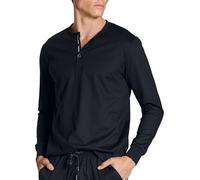 CALIDA Longsleeve Herren Rundhals Jersey-Baumwolle blau, M