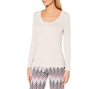 CALIDA Langarmshirt Richesse Lace Damen Schurwolle/Seide Feinripp Elfenbein S