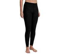 Leggings CALIDA "Richesse Lace", Damen, Gr. L (48/50), N-Gr, ws schwarz, Feinripp, Obermaterial: 70% Schurwolle, 30% Seide, körpernah lang, Hosen, Spitzen-Details, elastisch, Feinripp-Qualität, wärmen
