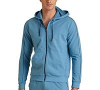 CALIDA RMX Lounge Jacke mit Kapuze Herren, durchgänginger Reißverschluss und seitliche Taschen