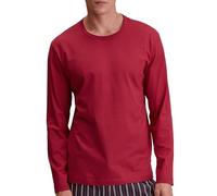 Calida Langarmshirt Remix Basic Sleep Bio-Baumwolle atmungsaktiv pflegeleicht Rot XL Herren