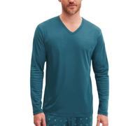 CALIDA RMX Sleep Langarmshirt Herren | V-Ausschnitt, besonders leicht, seidig weich, temperaturausgleichend und formstabil für Schlafanzug-Komfort
