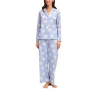 CALIDA Season Special Pyjama Damen | durchgeknöpfter Schlafanzug, seidig weich und komfortabel mit Reverskragen