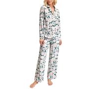 CALIDA Season Special Pyjama Damen | durchgeknöpfter Schlafanzug, seidig weich und komfortabel mit Reverskragen