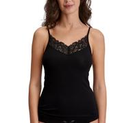 CALIDA Seduction Lace Spaghetti-Top Damen, Feminine Spitze, weich, atmungsaktiv schwarz 48-50
