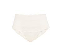 Calida Slip Sensual Secrets High-Waist, breiter transparenter Spitzenbund Damen Crème Medium