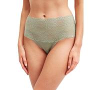 CALIDA High-Waist-Slip Sensual Secrets Damen, breiter Spitzenbund, tea grün Gr. S (40/42)