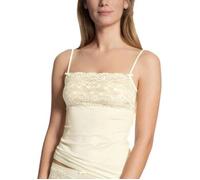 CALIDA Sensual Secrets Spaghetti-Top Damen, Brustbereich komplett aus zarter, semitransparenter Spitze, verstellbare Träger