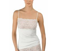 Calida Spaghetti-Top Sensual Secrets mit breitem Spitzensaum aus Viskose Damen L Beige
