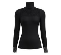 CALIDA Silky Wool Glam Langarmshirt Damen | mit Rollkragen, temperaturausgleichend, angenehm leicht, fein und geschmeidig mit Spitzendetails