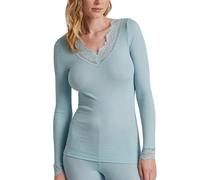 CALIDA Silky Wool Joy Langarmshirt Damen, aus Wolle-Seide, Feinripp, temperaturausgleichend und geruchsneutralisierend