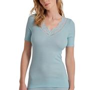 CALIDA Silky Wool Joy T-Shirt Damen, aus Wolle-Seide, Feinripp, temperaturausgleichend und geruchsneutralisierend
