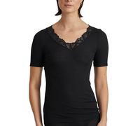 CALIDA - Kurzarm-Shirt aus Wolle-Seide ws schwarz - Gr. - S