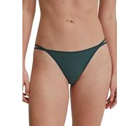 CALIDA Sleek Skin Tanga-Slip Damen, extraleichte, weiche Qualität, schmaler Schnitt, Low Cut, weicher Bund deep Emerald Green 48-50