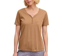 CALIDA Sleep Over M&M T-Shirt Damen | Kurzarm-Shirt mit Knopfleiste, weiche Baumwollqualität und entspannte Passform