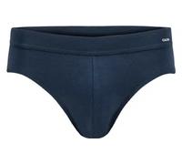Slip CALIDA, Herren, Gr. L (52/54), blau (schwarz sapphire), Obermaterial: 95% Baumwolle, 5% Elasthan, unifarben, körpernah, Unterhosen, mit kleinem Logo-Schriftzug (24325609-L) schwarz sapphire