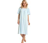 Calida Damen Soft Cotton Kurzarm Nachthemd, Hellblau, 52-54