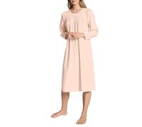 CALIDA Soft Cotton Langarm-Nachthemd Damen, Länge 120 cm