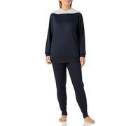 CALIDA Damen Pyjama ultramarinblau / weiß, Größe L Ultramarinblau / Weiß