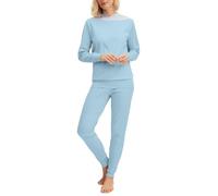 CALIDA Soulmate Bündchen-Pyjama Damen Cascade Blue 44-46
