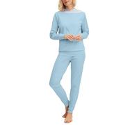 CALIDA Soulmate Bündchen-Pyjama Damen Cascade Blue 48-50
