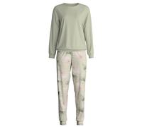CALIDA Bündchen-Pyjama Damen 100% Supima-Baumwolle Tea-Grün Gr. XS