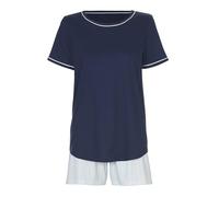 CALIDA Sweet Dreams Kurz-Pyjama Damen, aus 100% Baumwolle, Hose mit stoffbezogenem Gummibund