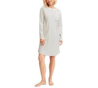 CALIDA Sweet Dreams Langarm-Nachthemd Damen, Länge 95cm, aus 100% Baumwolle Charm Cream 40-42