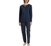CALIDA Sweet Dreams Pyjama, lang Damen, aus 100% Baumwolle, Hose mit stoffbezogenem Gummibund