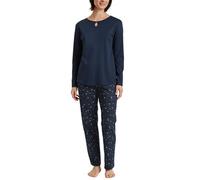CALIDA Sweet Dreams Pyjama, lang Damen, aus 100% Baumwolle, Hose mit stoffbezogenem Gummibund