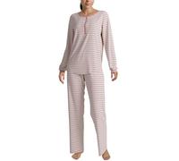 CALIDA Sweet Dreams Pyjama, Schlafanzug, lang Damen, aus 100% Baumwolle Rose Bud 36-38