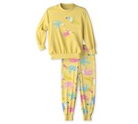 CALIDA Toddlers Bündchen-Pyjama Kinder, 100% Biobaumwolle, weiche Bündchen für zusätzliche Wärme, pflegeleicht Vanilla Cream 104-110