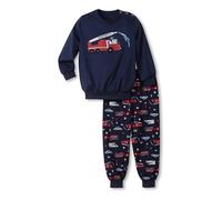 CALIDA Toddlers Bündchen-Pyjama Kinder, aus 100% Bio-Baumwolle Peacoat Blue 80-86