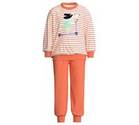 CALIDA Toddlers Bündchen-Pyjama Kinder, aus Bio Baumwolle, atmungsaktiv, pflegeleicht, mit weichen Bündchen Fresh Salmon 116-122