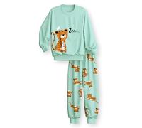 CALIDA Toddlers Bündchen-Pyjama Kinder, aus Bio Baumwolle, atmungsaktiv, pflegeleicht, mit weichen Bündchen ICY Mint 104-110