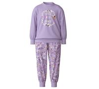 CALIDA Toddlers Bündchen-Pyjama, Schlafanzug Kinder, aus 100% Bio-Baumwolle, mit weichen Rippbündchen an den Abschlüssen Lilac Blue 80-86
