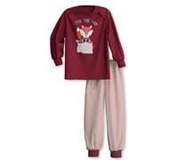 CALIDA Toddlers Bündchen-Pyjama, Schlafanzug Kinder, aus Bio Baumwolle, hautfreundlich, pflegeleicht Fired Brick 92-98