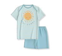 CALIDA Toddlers Kurz-Pyjama Kinder, aus 100% Bio Baumwolle, natürliche Temperaturregulierung, pflegeleicht Cascade Blue 92-98
