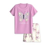 CALIDA Toddlers Kurz-Pyjama Kinder, aus Bio Baumwolle, atmungsaktiv, pflegeleicht Bubble Gum pink 116-122