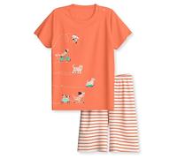 CALIDA Toddlers Kurz-Pyjama Kinder, aus Bio Baumwolle, atmungsaktiv, pflegeleicht Fresh Salmon 116-122